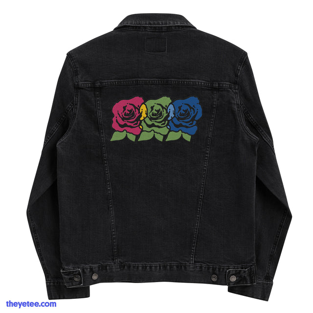 RGB Roses Unisex Denim Jacket - RGB Roses Unisex Denim Jacket