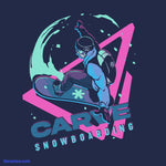 Front design is a snowboarder shredding above the Carve logo - Full Gnar Hoodie