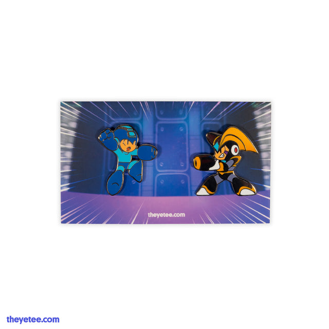 Mega Man vs Bass Pin Set - Mega Man vs Bass Pin Set