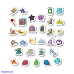 Boss and Class Relic Sticker Sheets - Boss and Class Relic Sticker Sheets