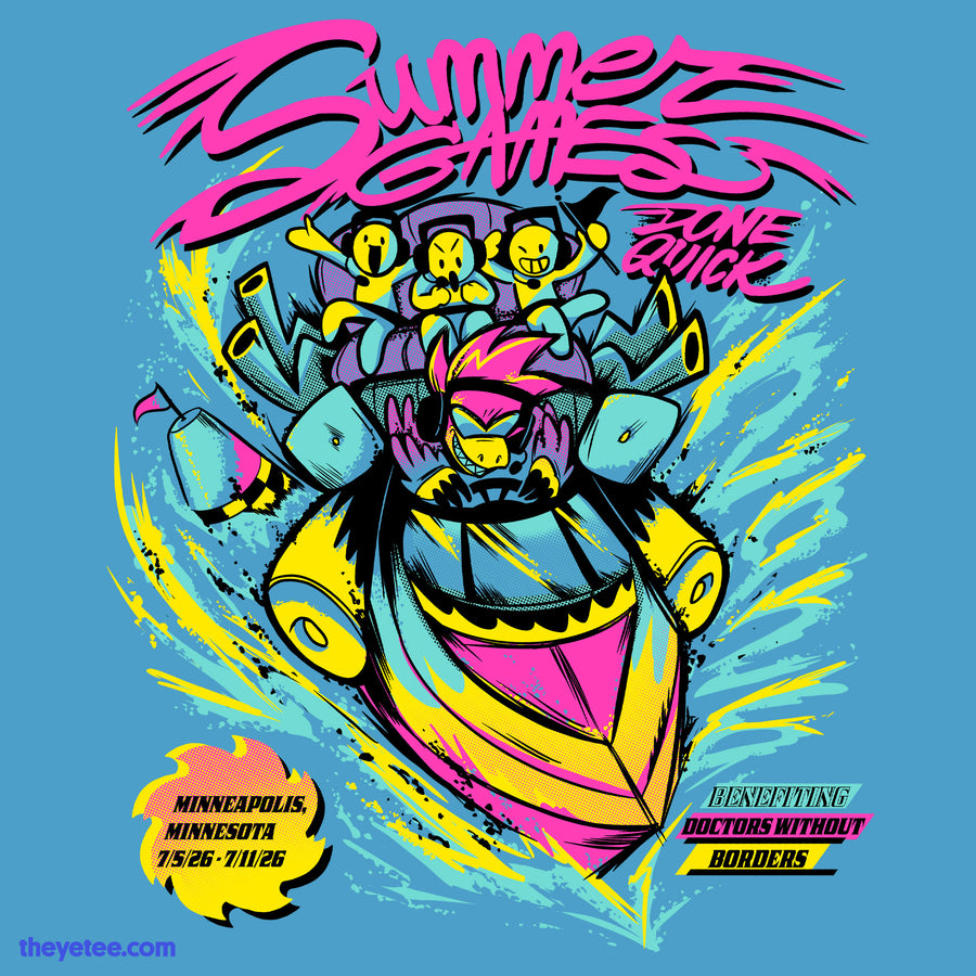 SGDQ 2026 Event (Turbo Edition) | Colorful graphic design with text and abstract shapes on a blue background