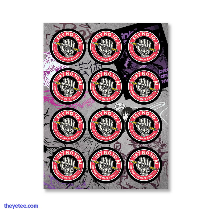 No AI Sticker Sheet | No AI Sticker Sheet