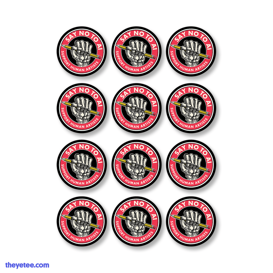 No AI Sticker Sheet | No AI Sticker Sheet