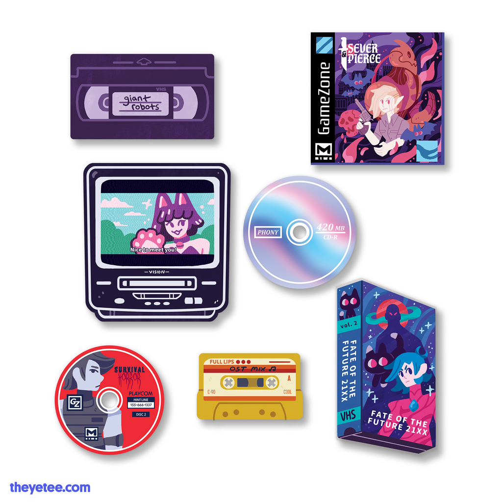 Retro Media Sticker Pack | The Yetee