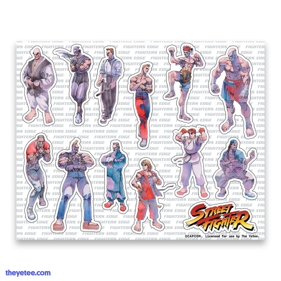 Street Fighter Character Sticker Sheet