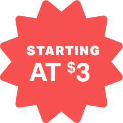 Starting at $3