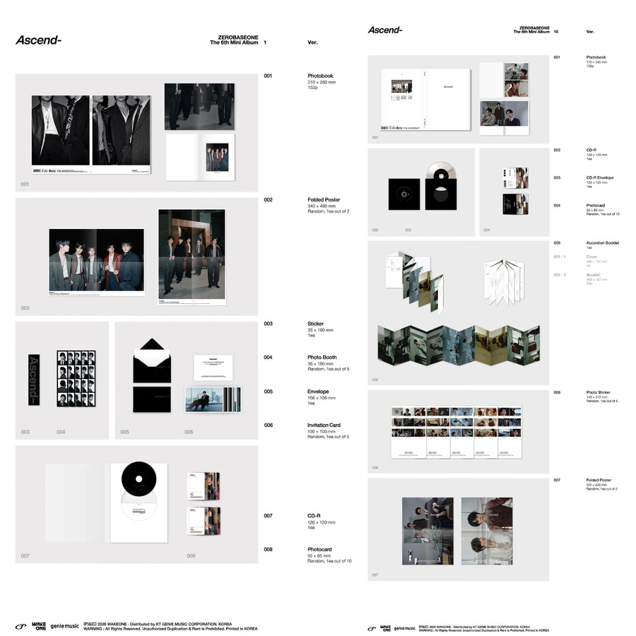 Ascend- The 6th Mini Album (1 Ver. & 10 Ver.) (CD)