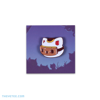 Soft enamel pin of Abe's head looking to the left and slightly downward