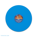Pressed on solid sky blue vinyl, vinyl sticker has track listing and friends gathered around a campfire. - Arrow Heads