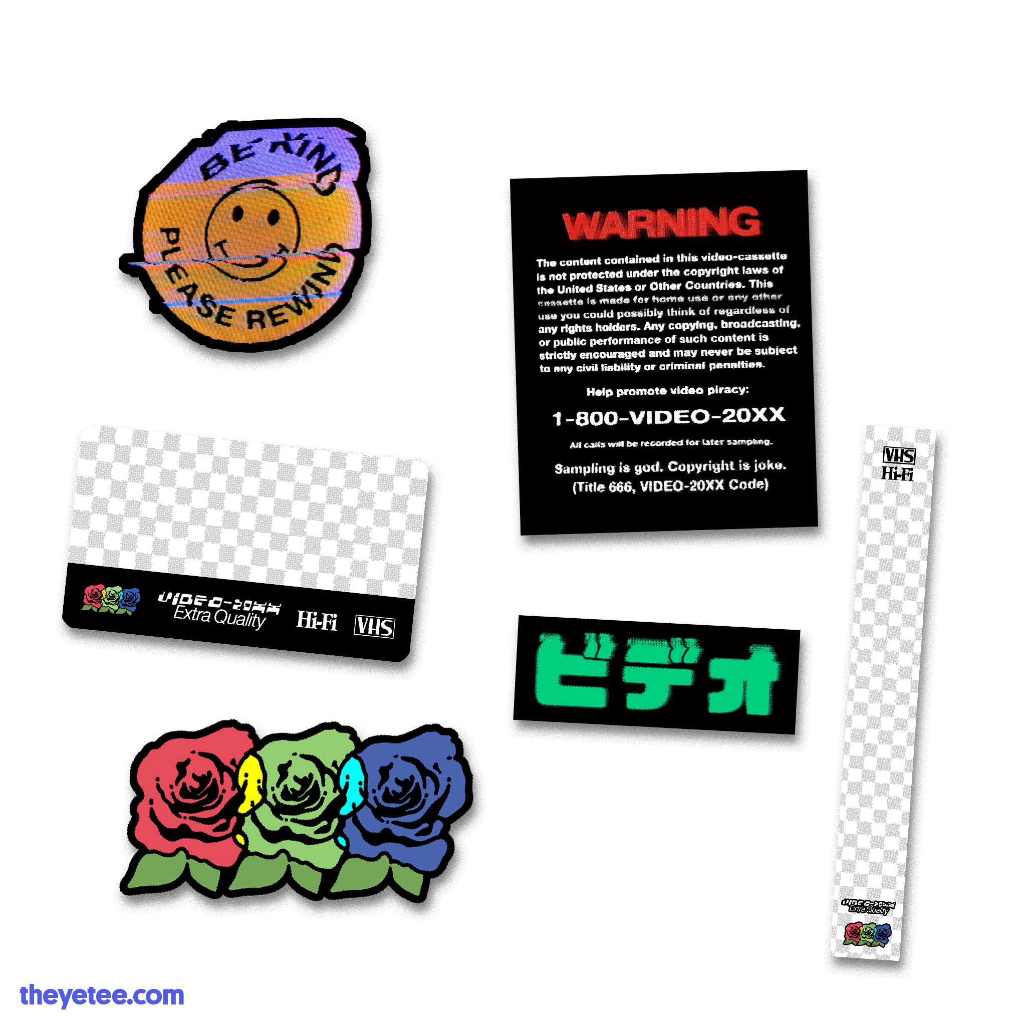 VHS Sticker Pack | The Yetee