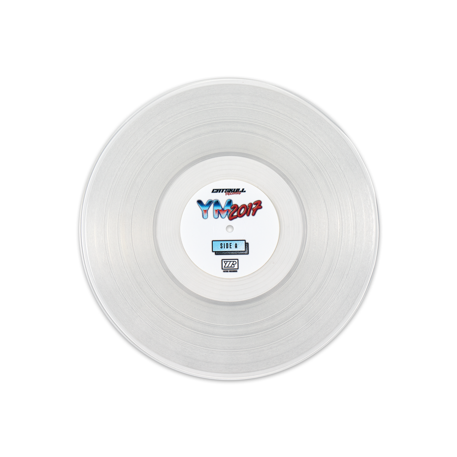 YM2017 - Catskull Records | Clear wax vinyl with white sticker. Sticker has the Catskull Records and Yetee Records logo along with YM2017.