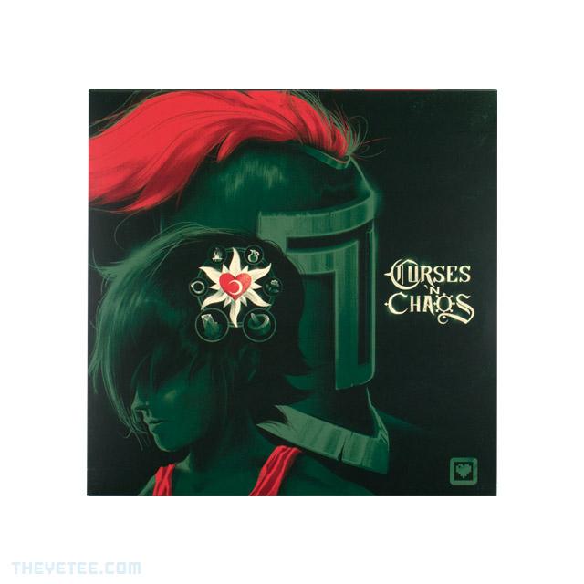 Curses n Chaos Black/Red Lava Blob 12" vinyl LP with cover shows profiles of Lea and Leo - Curses N Chaos