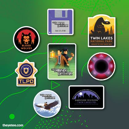 Darkside Detective- 8 ct. vinyl sticker pack