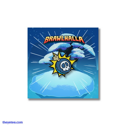 Hard enamel pin of Bouncy Bomb gadget in Brawlhalla game