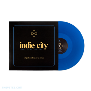 Indie City- Stage of Development blue vinyl original soundtrack album with cover is black has D-pad