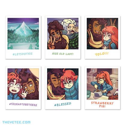 6 photos capturing snapshots into Madeline's and Theo's lives. Old Woman and the mountain are also pictured. 