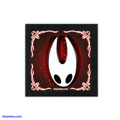 Hard enamel pin of the mysterious and skilled protector of Hallownest's ruins, Hornet. 
