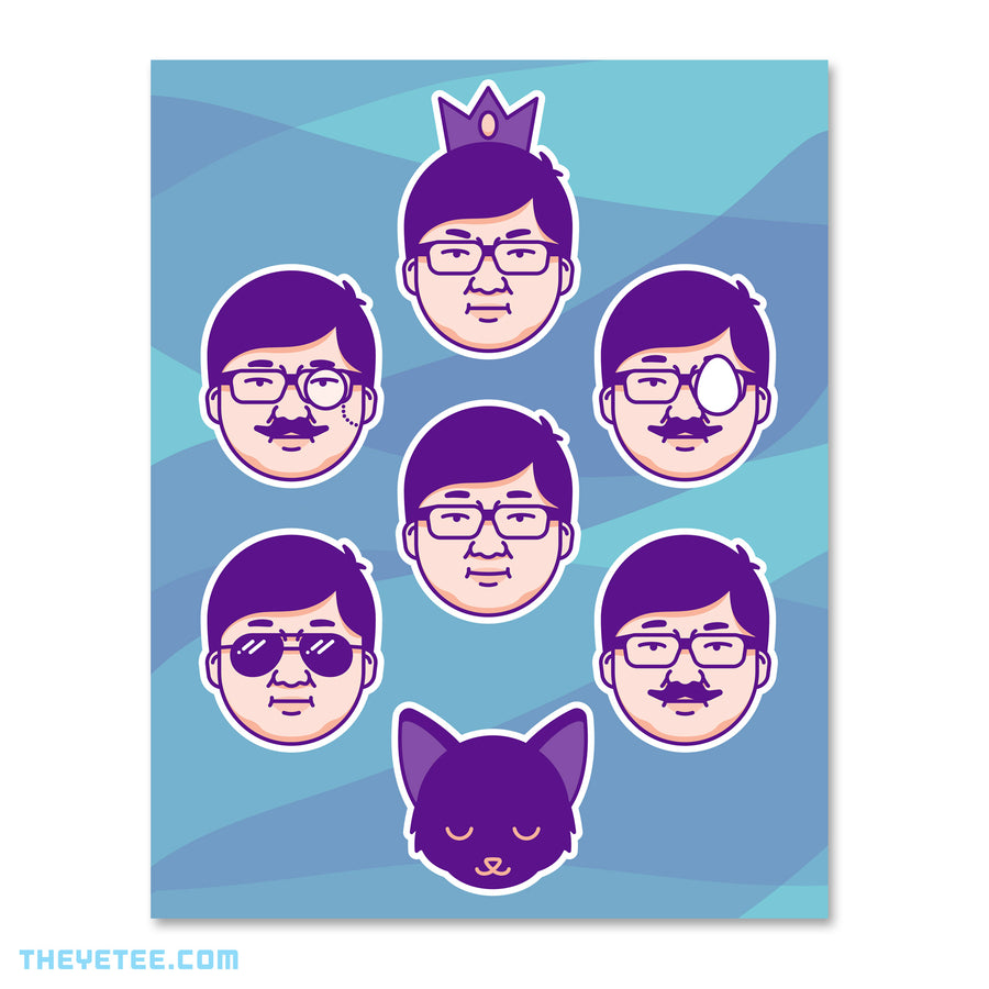 Many Sticker Faces