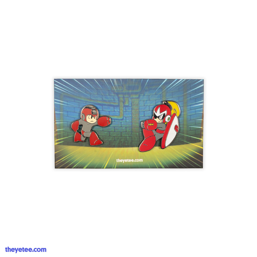 Mega Man vs Proto Man Pin Set