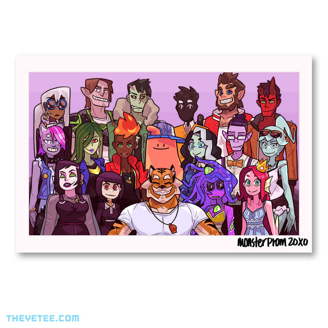 Group photo of 18 Monster Prom characters. - Monster Prom Group Poster