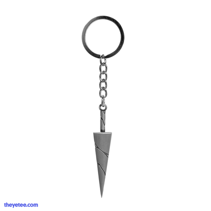 let's take a traditional route with the matte silver old nail keychain.