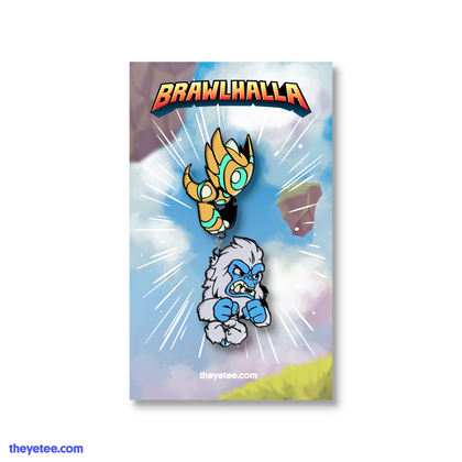 2 enamel pin set of characters- The Yetee & Orion