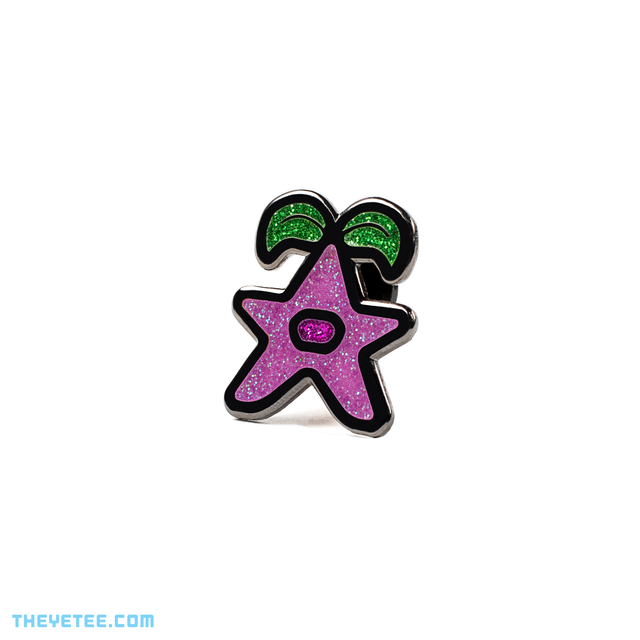 Hard enamel pin of a Stardrop the purple sparkly mysterious fruit in Stardew Valley - Mysterious Fruit Pin