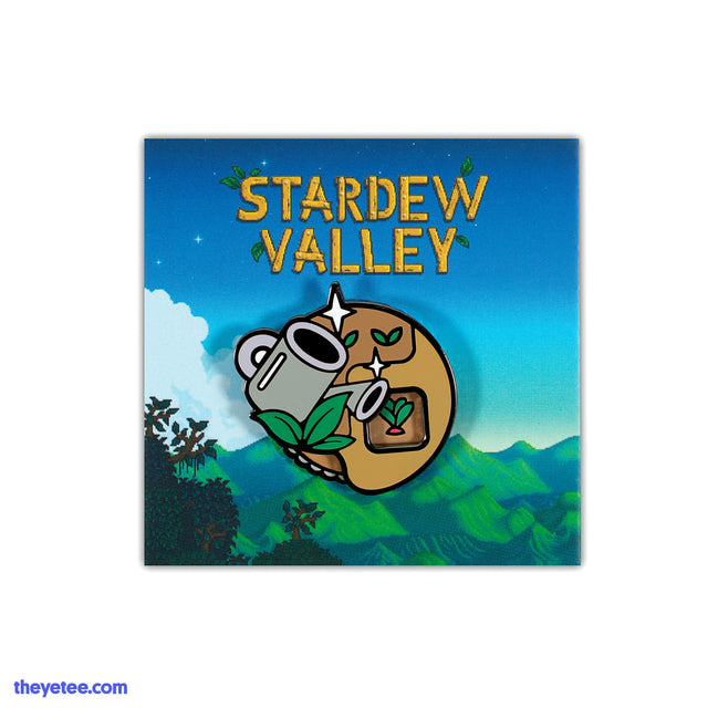 hard enamel pin of Stardew Valley watering can - Water, Love, and Care