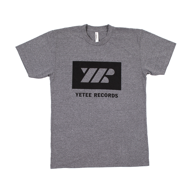 Heather gray tee with black Yetee Records Logo on front - Yetee Records Tee