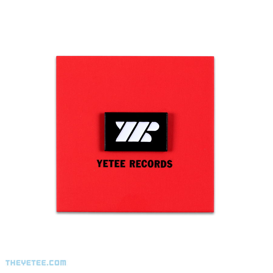 Yetee Records Pin! | Soft enamel pin of black and white Yetee logo