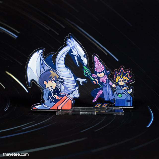 Scowling Kaiba and Blue Eyes White Dragon take on Yugi and Dark Magician. Is Joey still unconscious? - Fated Duel